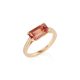 Horizontal Tourmaline and Diamond Ring